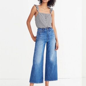 Madewell Wide-Leg Crop Jeans in Finney Wash